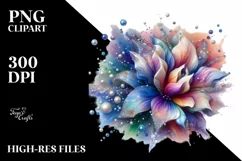 Abstract Iris Diamond Watercolor Splash PNG Product Image 1