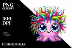 cute Crazy Cartoon Octopus with Big Eyes | Sublimation | Product Image 1