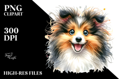 Happy Shetland Sheepdog PNG Product Image 2
