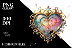 Colorful Heartglass, High-Res PNG Product Image 2