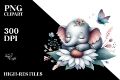 baby elephant sleeping Product Image 2