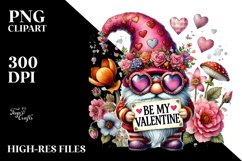 Valentines Gnome with Sunglasses PNG Product Image 2