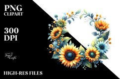 Small Sunflower Vibrant Abstract | Clipart Product Image 3