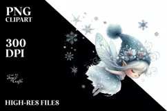 Whimsical Fairy in Snow PNG Product Image 3
