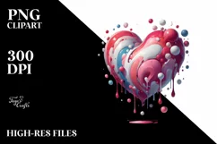 Simple Digital Painting Heart PNG Product Image 2