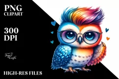 Cute Baby Owl Posing like a Model PNG Product Image 3