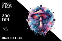 Magical Celestial Mushroom Tarot, SPLASH PNG Product Image 2