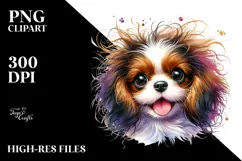 Happy Baby Cavalier King Charles Spaniel PNG Product Image 2