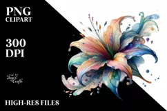 Vibrant Lily in Pastel, Translucent PNG Product Image 3