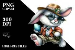 Goofy Bunny with Old Clothes PNG Product Image 2