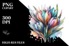 Abstract Wooden Crocus with Golden Insertions, PNG Product Image 1