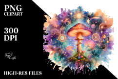 Celestial Mushroom Tarot Watercolor Product Image 2