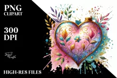Colorful Pastel Heartglass PNG Product Image 2
