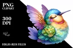 Vibrant Watercolor Moon with Flowers and Clouds Product Image 3