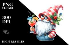 Whimsical Gnome with Cocktail PNG Product Image 2
