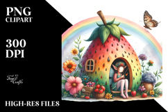 Watercolor Fairy House Scene Product Image 2
