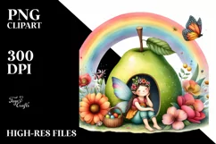 Fairy House Watercolor Scene Product Image 3