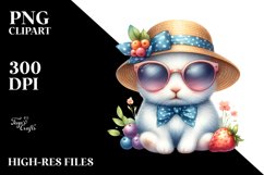 Colorful Cute Rabbit with Sunglasses Clipart Product Image 3