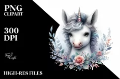 Cute Baby Unicorn PNG Product Image 3