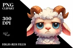 Funny Sheep Goat PNG Product Image 1