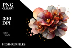 Glossy Begonia with Detailed Hat PNG Product Image 2