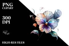 Stained Pansy PNG Product Image 2