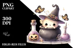 Cute Baby Butterfly Popping Out from Witch Potion Product Image 2