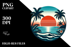 Retro Tropical Island PNG Product Image 2