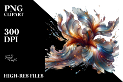 Abstract Iris Watercolor Splash Product Image 2