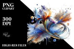 Abstract Iris Watercolor Splash Product Image 2