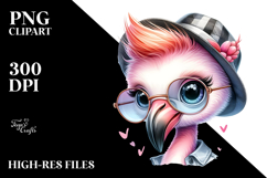 Cute Baby Flamingo,High-Quality PNG Product Image 2