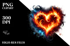 Digital Painting Heart, PNG Product Image 2