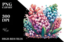 Abstract Wooden Hyacinth PNG Product Image 2