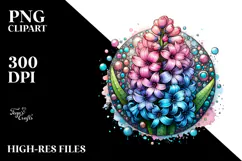 Abstract Wooden Hyacinth PNG Product Image 2