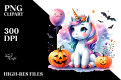 Baby Unicorn Halloween PNG Product Image 2