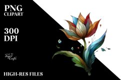 Abstract Stained Tulip | Sublimation | Clipart Product Image 3