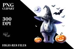 Simple Rhino Halloween PNG Product Image 2