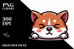Cute Baby Akita Cartoon Clipart Product Image 1
