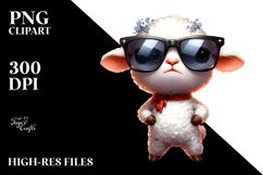 Ridiculously Cute Cartoon Lamb PNG Product Image 2