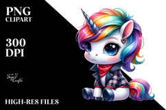 Cute Unicorn Sitting PNG Product Image 2