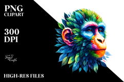 Vibrant Watercolor Monkey, 20 oz Tumbler Product Image 2