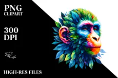 Vibrant Watercolor Monkey, 20 oz Tumbler Product Image 2