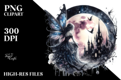 Creative Gothic Fairy, Watercolor PNG Product Image 2
