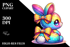 bunny view back glittery bow Product Image 2