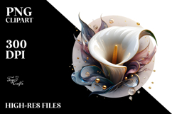 Abstract Calla Lily PNG Product Image 2