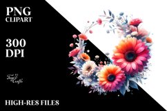 Vibrant Abstract Whreath with Small Gerbera Product Image 3