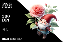 Floating GNOME with Camellia PNG Product Image 2