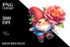 Floating GNOME with Camellia PNG Product Image 2