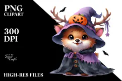 Baby Elk Halloween PNG Product Image 2