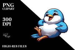 Cute Bird with Joyful Expression, Transparent PNG Product Image 2